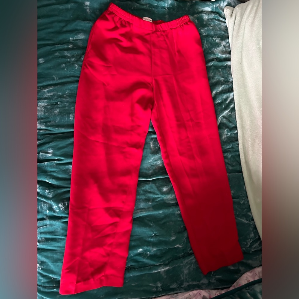 Wide leg red pants size PS